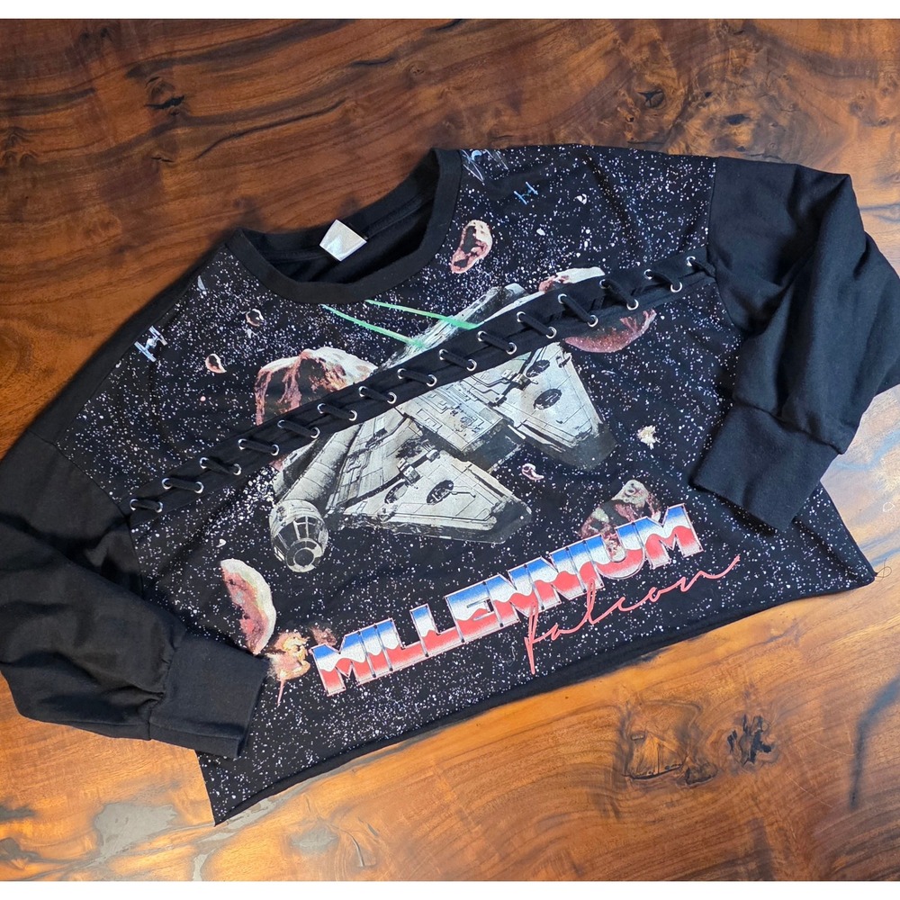 Star Wars Millennium Falcon Lace Up Cropped Y2K NerdStyle SpaceCore